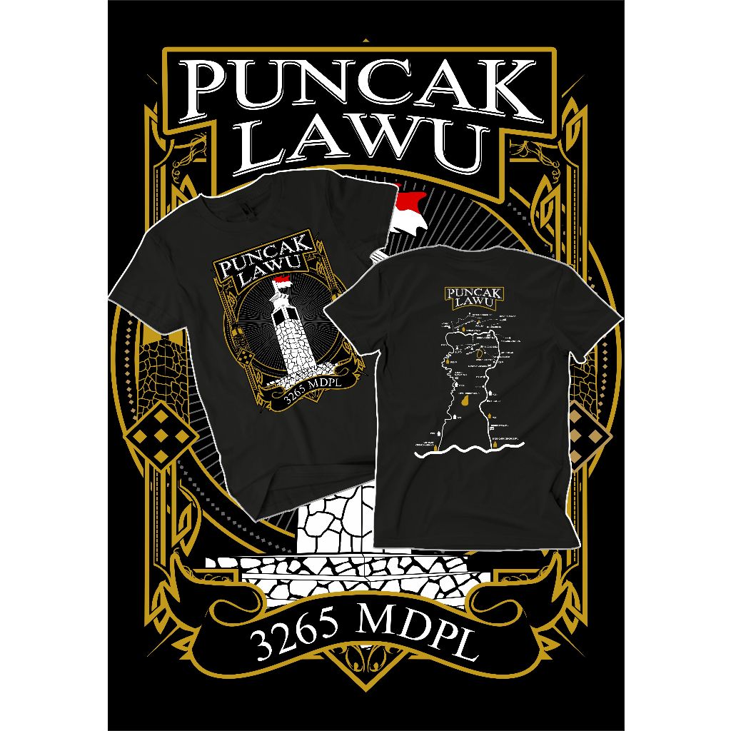 kaos adventure gunung LAWU 3265MDPL original