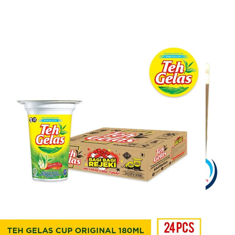 

Teh Gelas Original [180 mL/ 24 pcs/ Kemasan