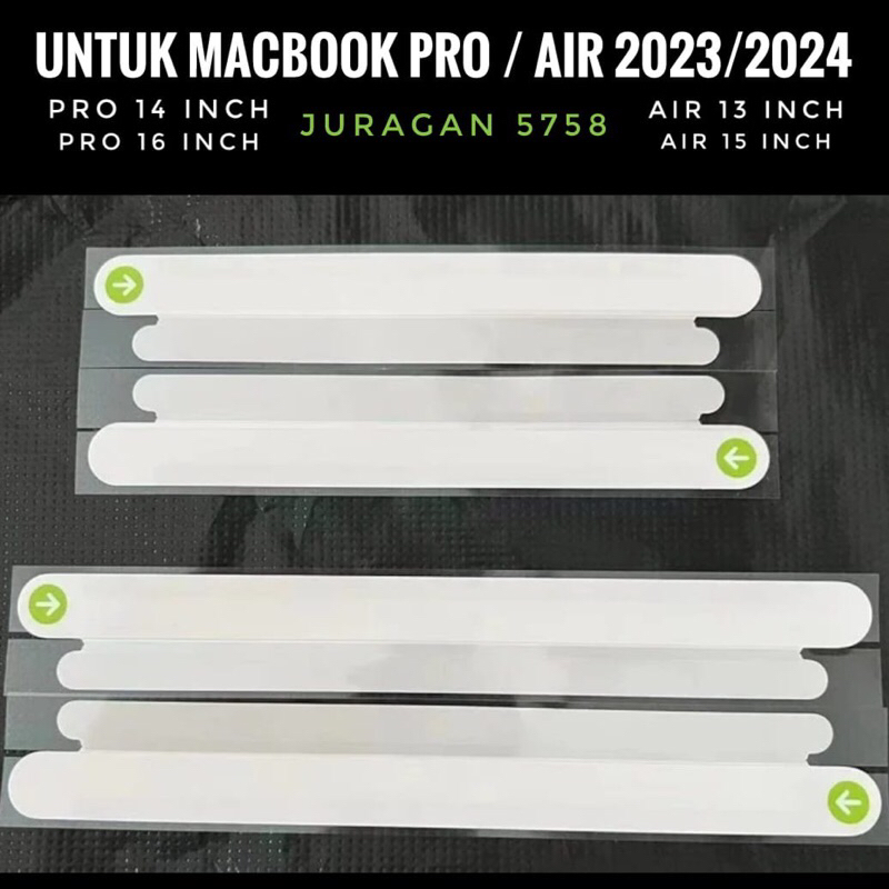 

2 set sticker segel arrow mark for macbook pro air m2 m3 pro max 13 14 15 16 inch 2023 2024