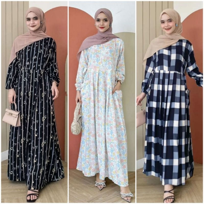 BISA COD GAMIS MILEA DRESS MILLEA HOMEDRESS HOME HOMEY HOMEYDRESS HOMIEDRESS TANGAN PANJANG SYARI MU