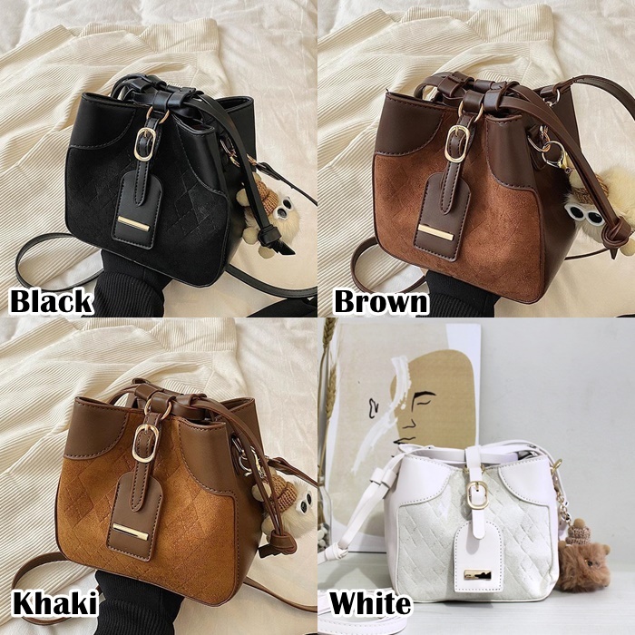 Sling Bag GD58146 Tas Serut Selempang Wanita Gantungan Lucu Import