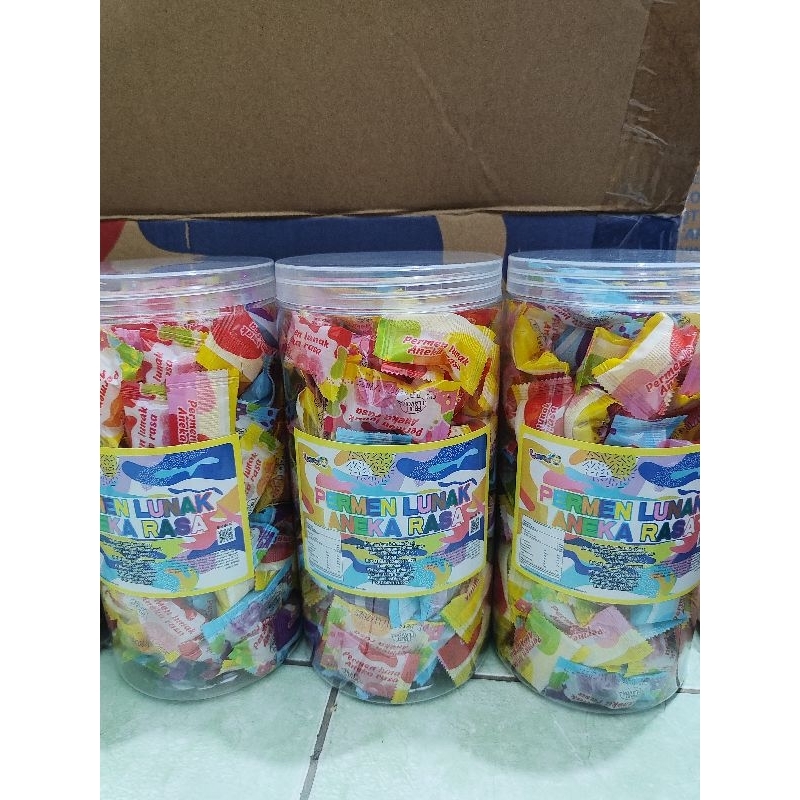 

LUVMI - Permen Lunak Krim Buah Aneka Rasa toples isi 120pc