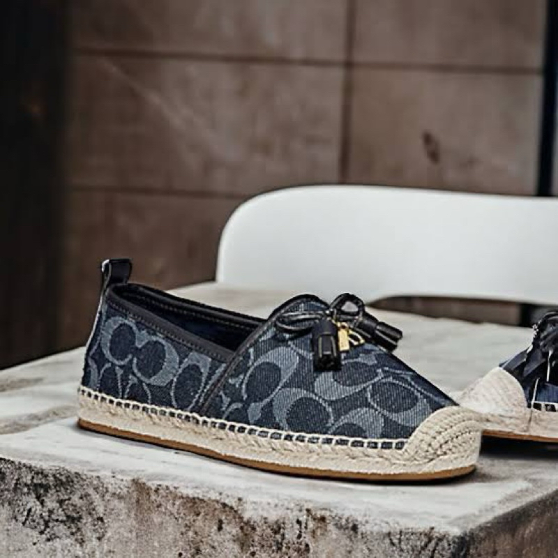 PRELOVED COACH CARSON SIG DENIM ESPADRILLES