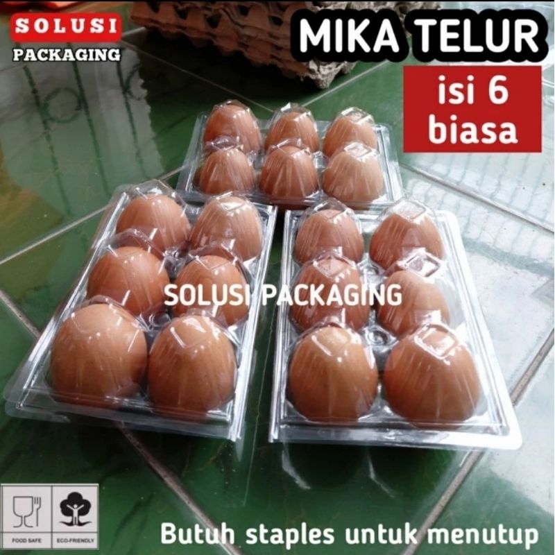 1 kardus isi 1500 pcs MIKA TELUR ISI 6 TUTUP BIASA | EGG TRAY TEMPAT TELUR ASIN TRAY TELUR MURAH
