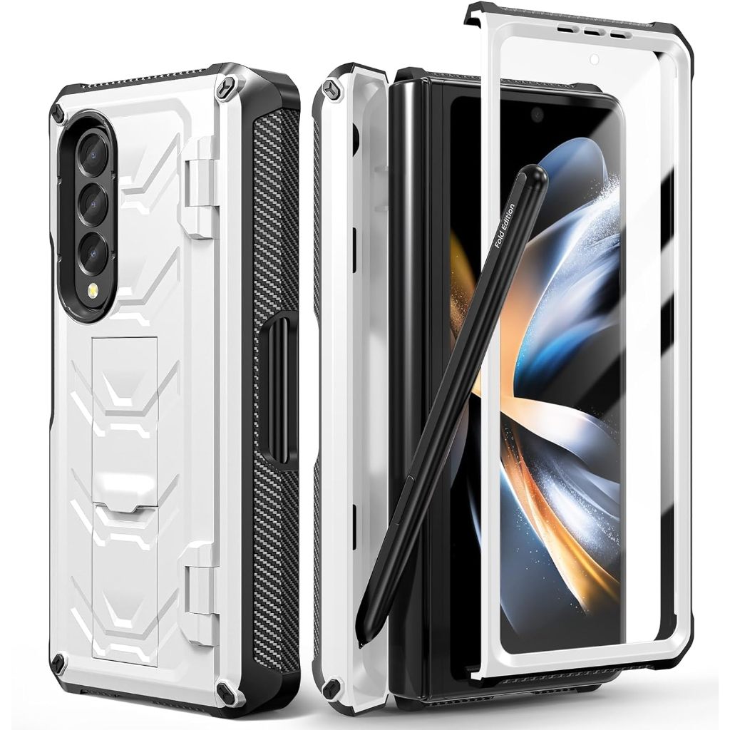 Poetic ARMOUR Case for Samsung Galaxy Z Fold 5, Fold 4, Fold 3, [Hinge Protection][Kickstand][Compat