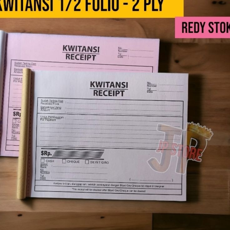 

Kejar Obral KWITANSI BESAR RECEIPT TANDA TERIMA 12 FOLIO 2 RANGKAP 2 PLY PUTIH MERAH