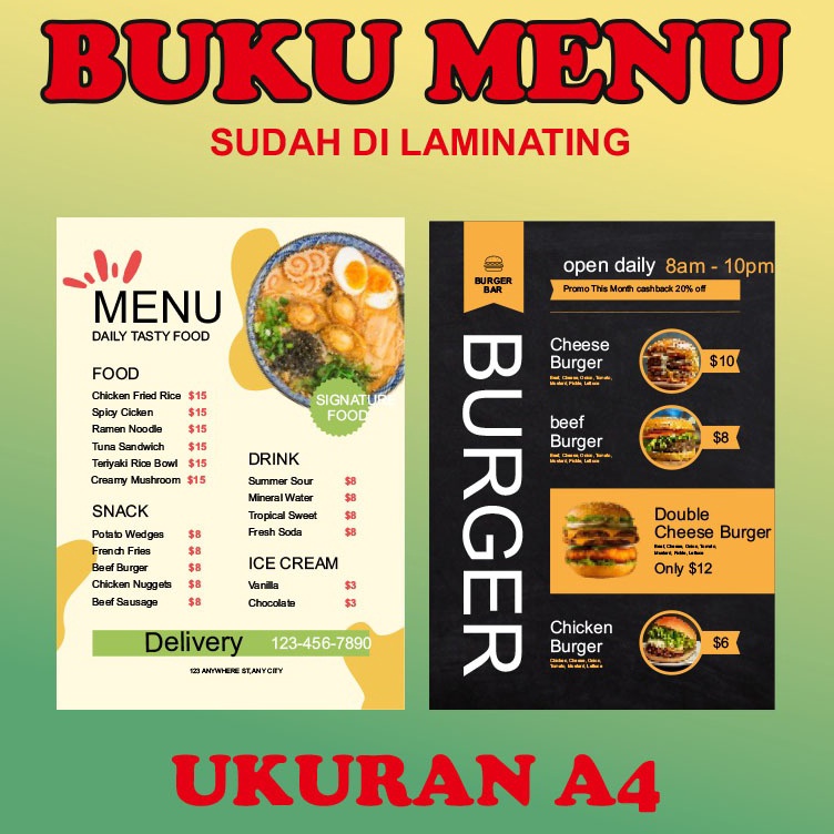 

Kejar Grosir buku menu ukuran a4