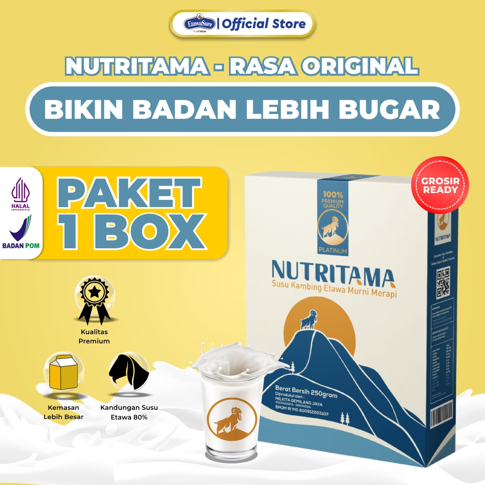 

Susu Etawa Nutritama Untuk Kesehatan Tubuh Susu Kambing Etawa 250gr - Rasa Original