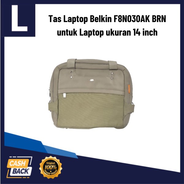 Tas Laptop Belkin F8N030AK BRN untuk Laptop ukuran 14 inch
