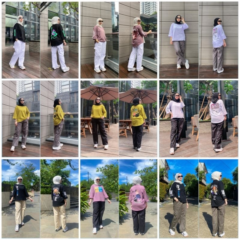 ONE SET CELANA CARGO TOP OVERSIZE OVAL by DM3 CLOTH