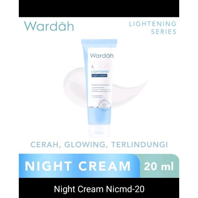 Wardah Lightening Series/ Face Wash Wardah Lightening/ Day Cream/ Night Cream