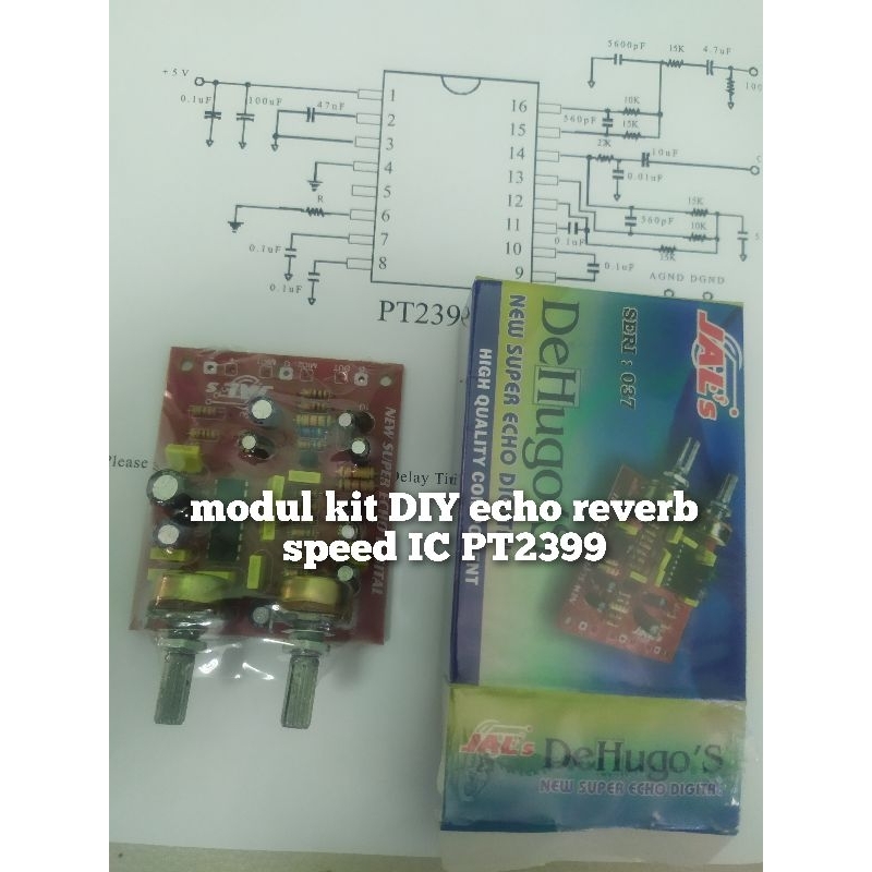 digital echo reverb memakai ic PT2399Kit Rangkaian modul terbaik untuk rakitan elektronik Yang punya