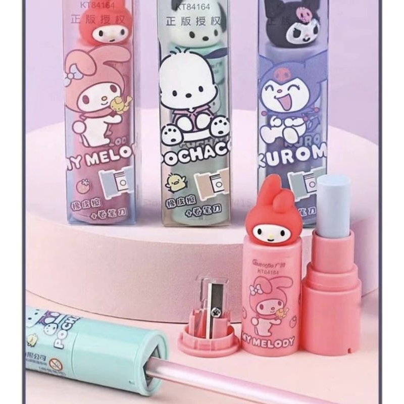 

penghapus + rautan sanrio