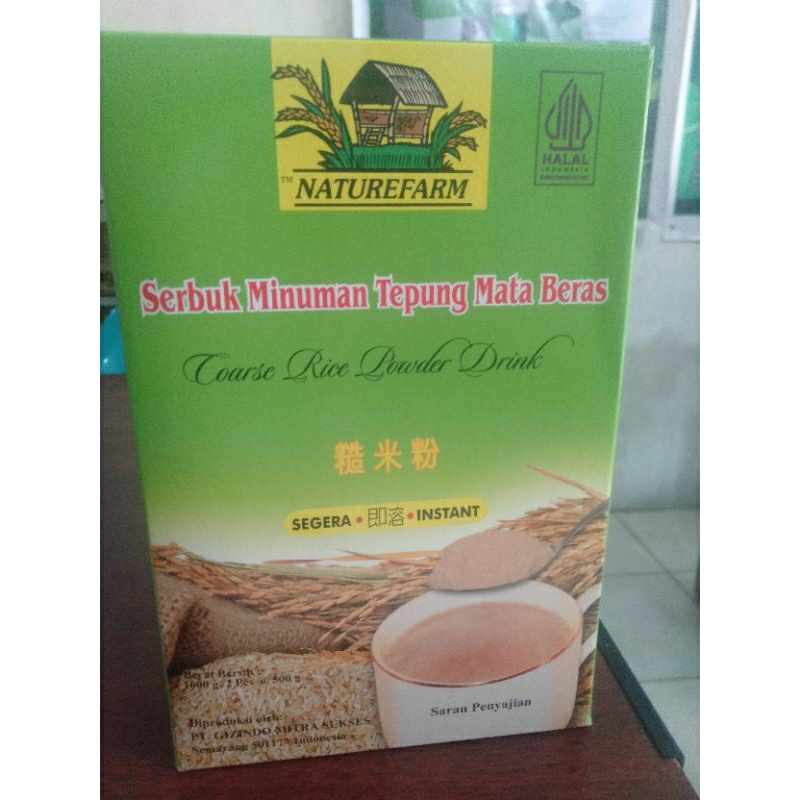 

minuman bergizi tepung mata beras