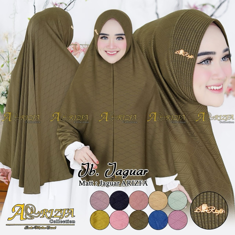 Jilbab khimar syari Simple Motif Jumbo Jaguard Ori arrizfa