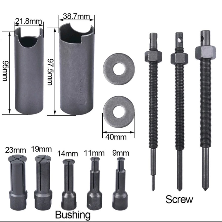 Treker Bearing Puller Set 8 Pcs CVT Treker Lepas Pembuka Bearing Laher Tutup CVT Treker Bearing