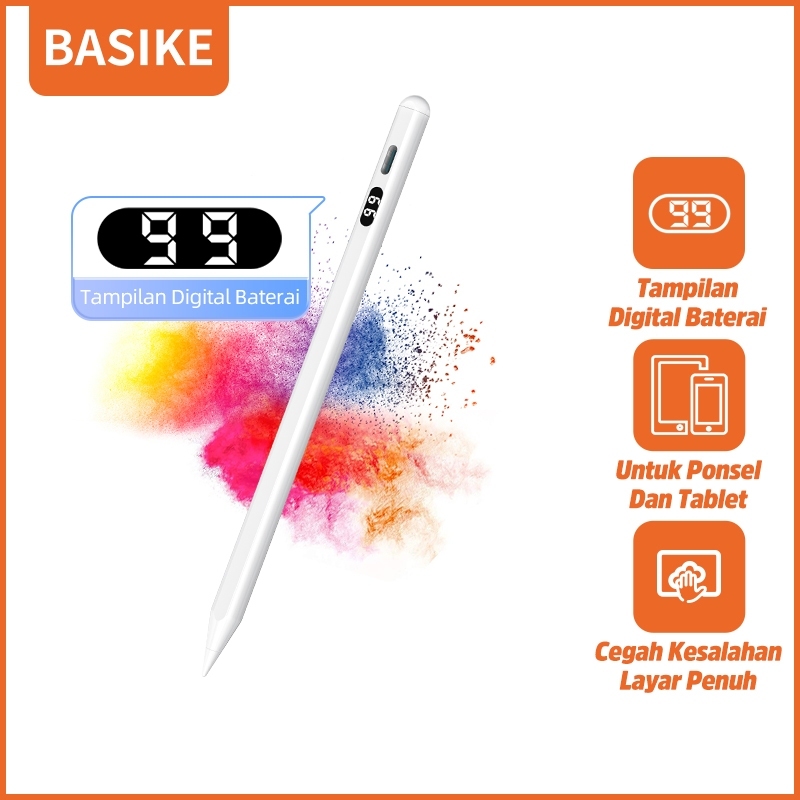 BASIKE Stylus Pen Universal Digital Power Display for IOS Android iPad Tablet Xiaomi Huawei iPhone