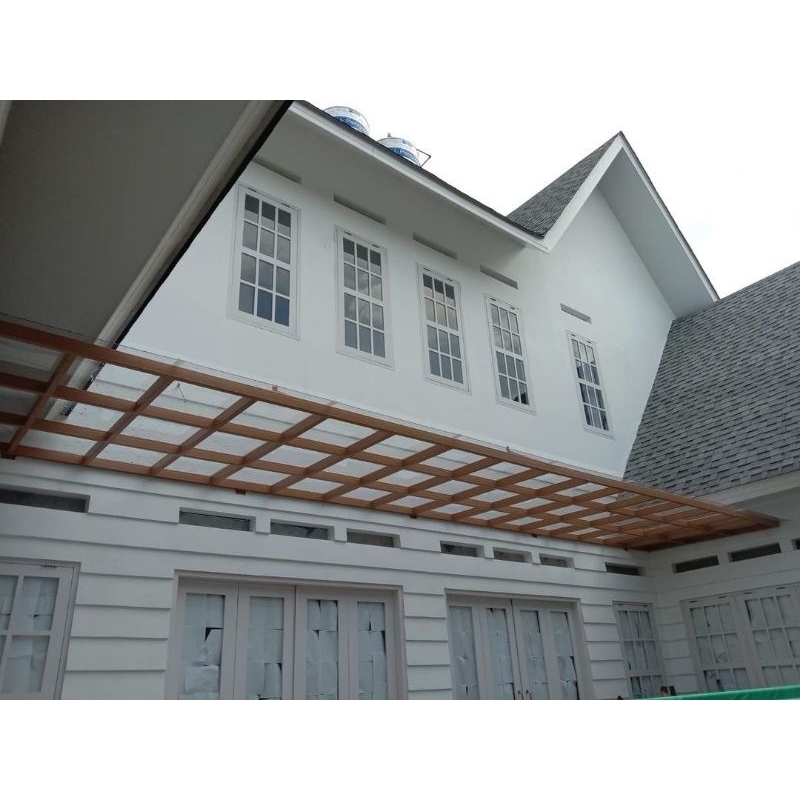 KANOPI MINIMALIS SOLARFLAT ATAU SOLARTUFF BESI HOLLOW GALVANIS ANTI KARAT PEMASANGAN BANDUNG CIMAHI 