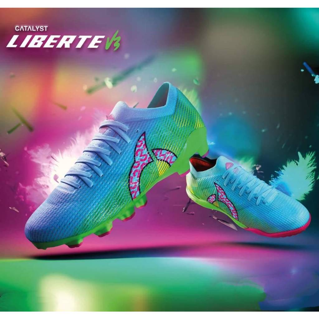 ortuseight catalyst liberte v3 cyan green fg/in sepatu bola/futsal original ortuseight