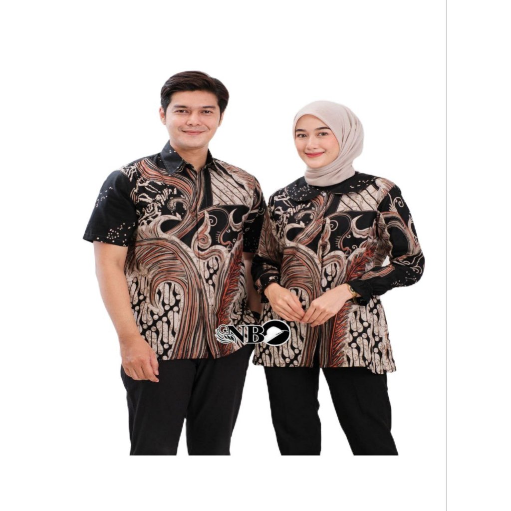 New BajuBatik Pasangan Muda Mudi Modern2024 BlusKancing KatunPremium Murah Mewah Motif Model Terbaru