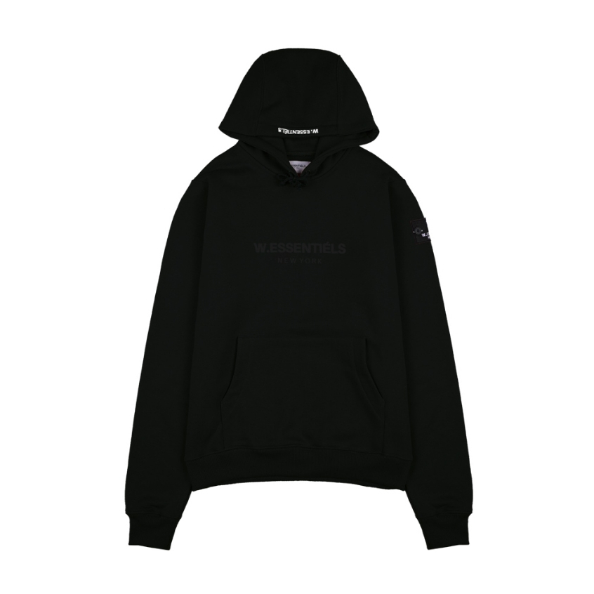 W Essentiels Ecume Oversize Hoodie Monopack Triple Black - 100% ORIGINAL RESMI