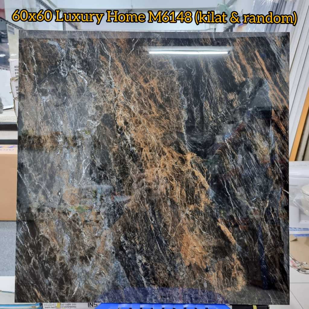 Granit Glazed Hitam M6148 60x60 Kilat