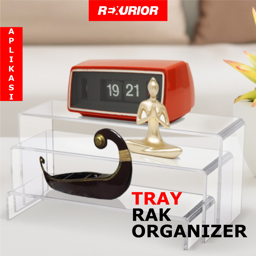 Rak display / TRAY / Dudukan akrilik serbaguna 3mm | Rexurior