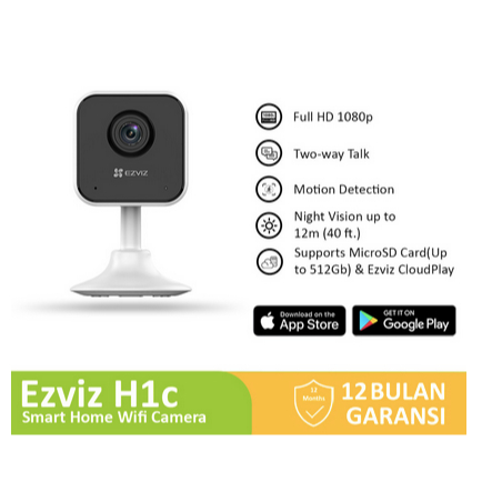 [BEKAS] Ezviz H1c Smart Home Wifi IP Camera Indoor CCTV Type C