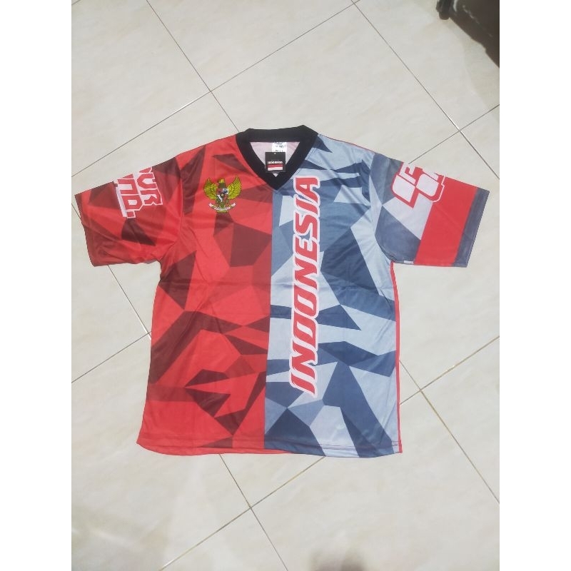 Jersey sepeda lengan pendek Indo