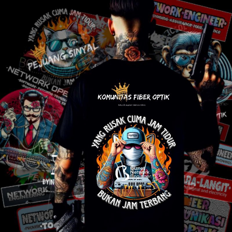 kaos biznet network engineer yang rusak cuman jam tidur bukan jam terbang