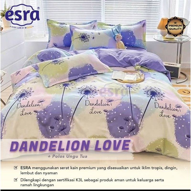 Kain / Bahan Sprei Esra motif Dandelion Love