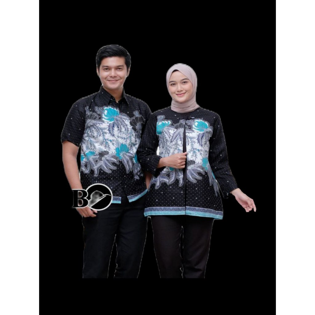 Kopelan BajuBatik Pria Wanita Modern Murah Biasa Kerja Kombinasi Model BOLERO Motif ALISIA