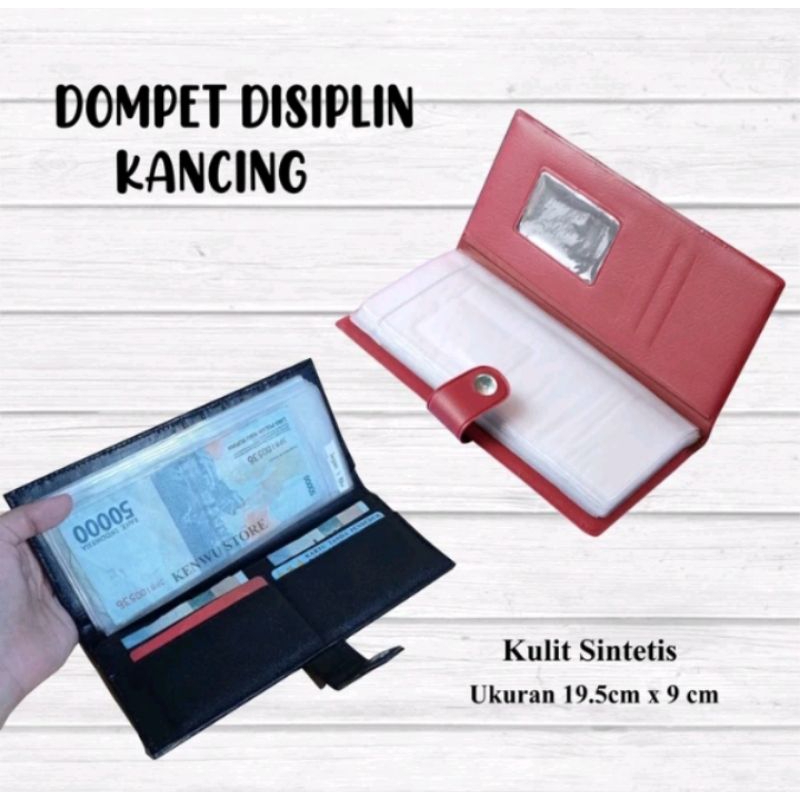Dompet Disiplin Keuangan Album Gaji 32 slot Atur Pengeluaran Budget Motif Polos Kancing Best Seller