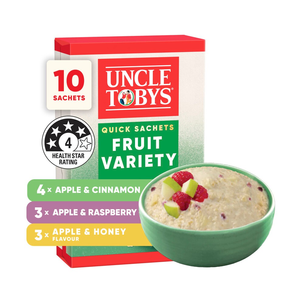 

Uncle Tobys Oats Quick Sachets Fruit Variety | 350g Australia