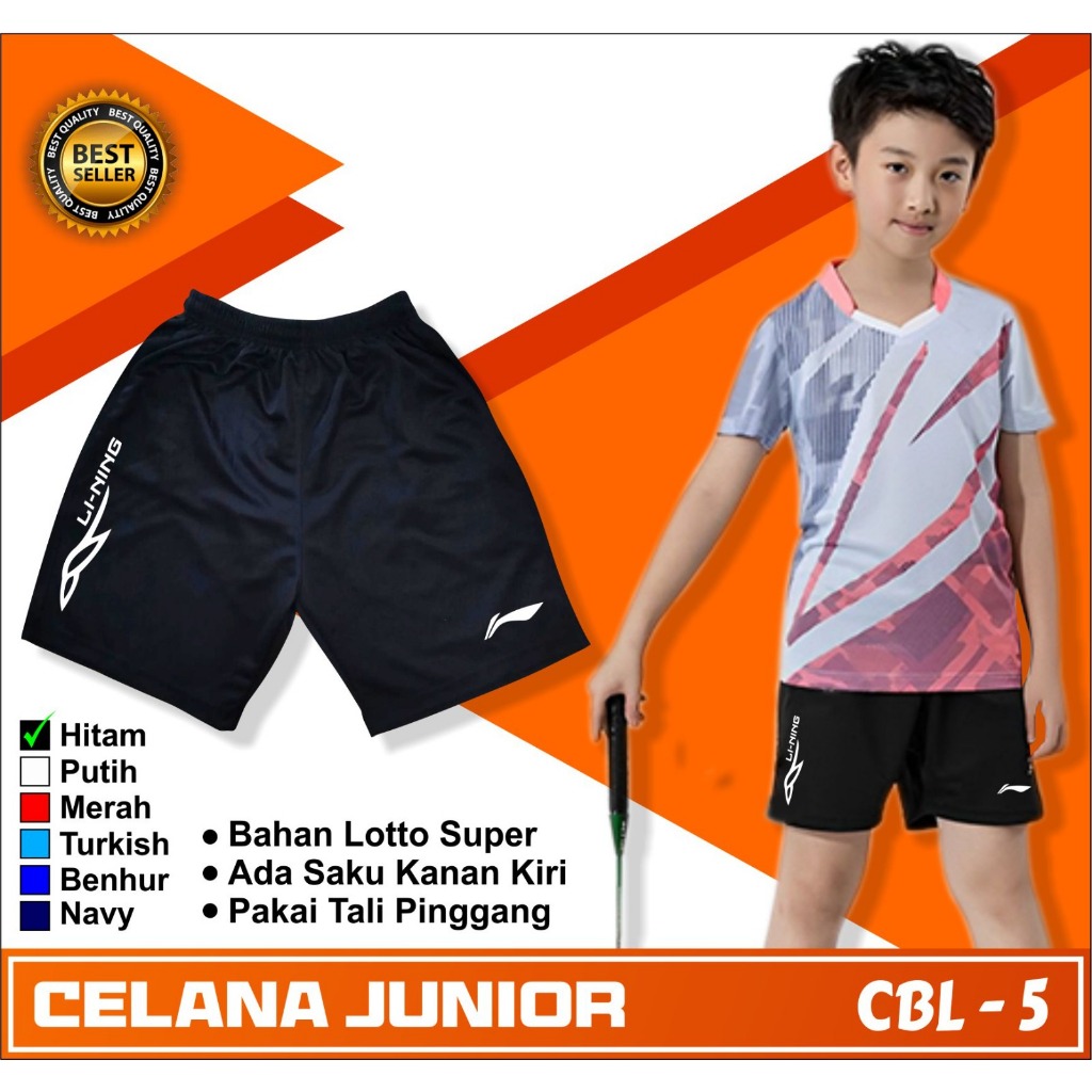 Celana pendek olahraga anak badminton / Kolor junior sport bulutangkis laki laki perempuan