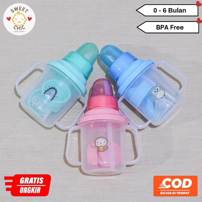 Botol Dodot Minum Susu Bayi Safe Sedotan Gepeng Baby Newborn Murah Medan 3 in 1 Anti Kolik Sedak 180