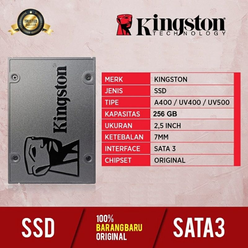 SSD KINGSTON 256GB SATA III 2.5" ORIGINAL