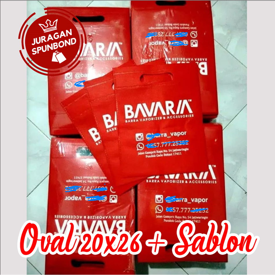 

20x26 kantong spunbond / tas spunbond / goodie bag / sablon goodie bag