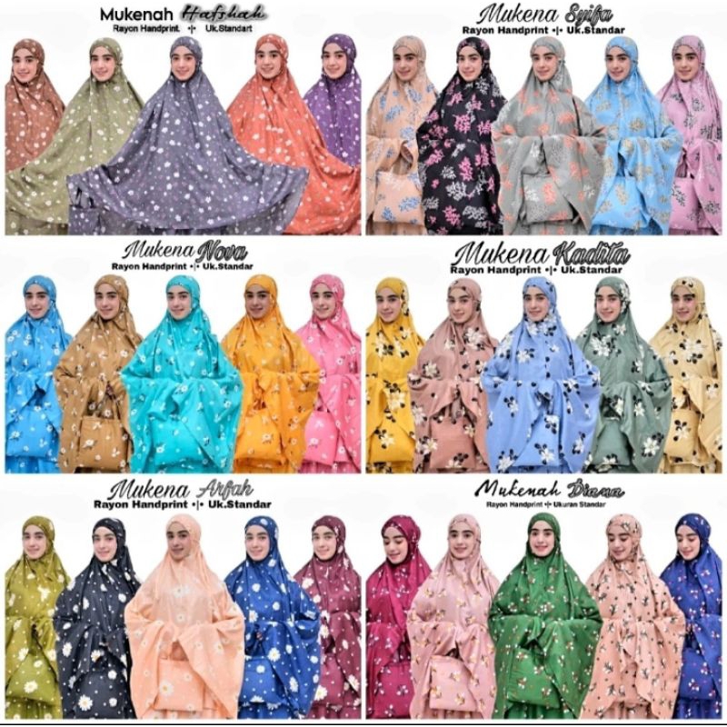 Putih Bunga - Mukena Wanita Dewasa // Mukena Bali Jumbo Bunga Sakura