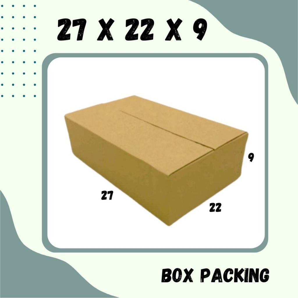 

Kardus 27x22x9 A1 Box Dus Packing Kotak Kemasan Karton Souvenir Hampers Sparepart