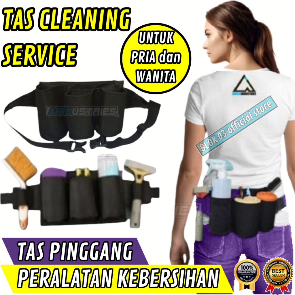 Tas Pinggang Petugas kebersihan Cleaning Service Tempat alat Perkakas Peralatan Kebersihan
