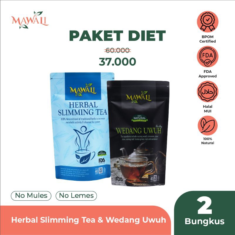 

PROMO 2bungkus hemat paket diet slimming + uwuh MAWALI