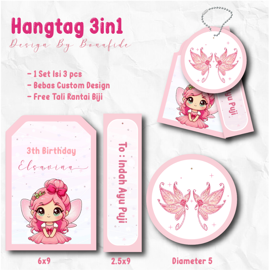 

Hangtag 3in1 / Hangtag Souvenir Hampers / Hang Tag Birthday Ulang Tahun Anak / Hang Tag Khitan / Hang Tag Tasyakuran Kehamilan