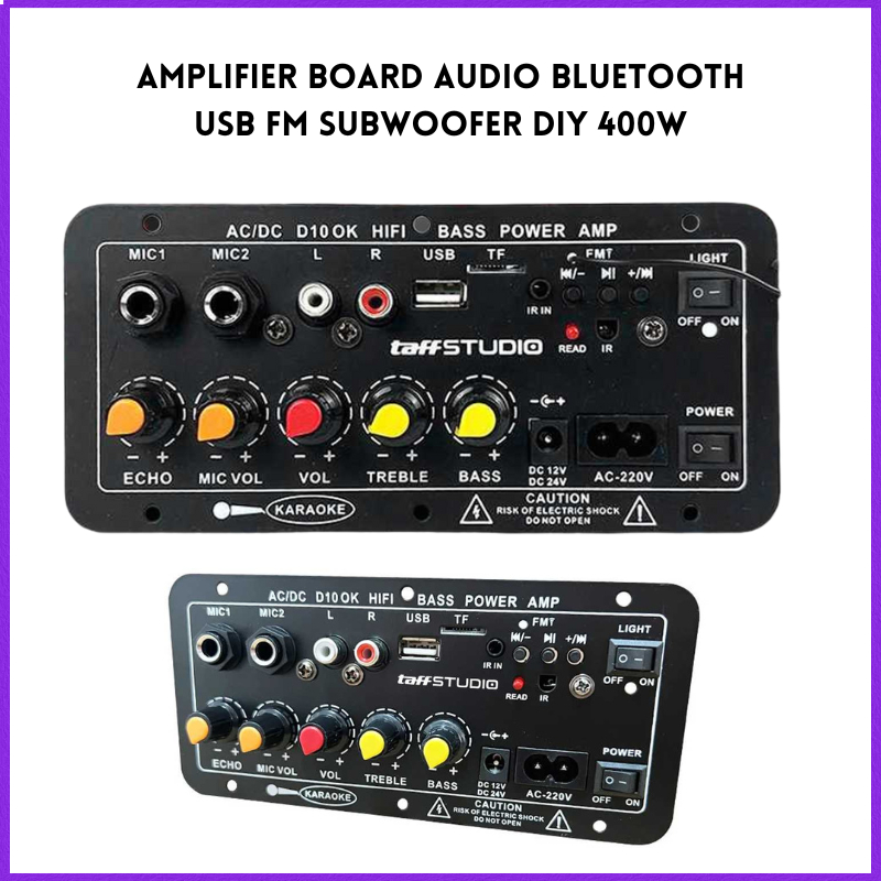 COD TaffSTUDIO Amplifier Board Audio Bluetooth USB FM Radio TF 400W D10OK / amplifier ampli mobil bl