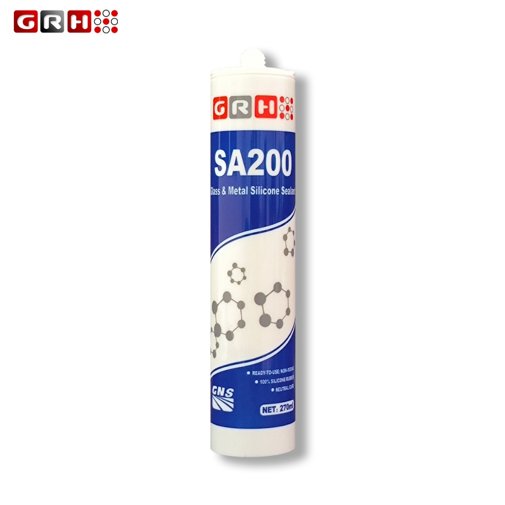 (24pcs) Lem Sealant Aluminium Netral/Silicone Sealant GRH SA200 Tube 270ml