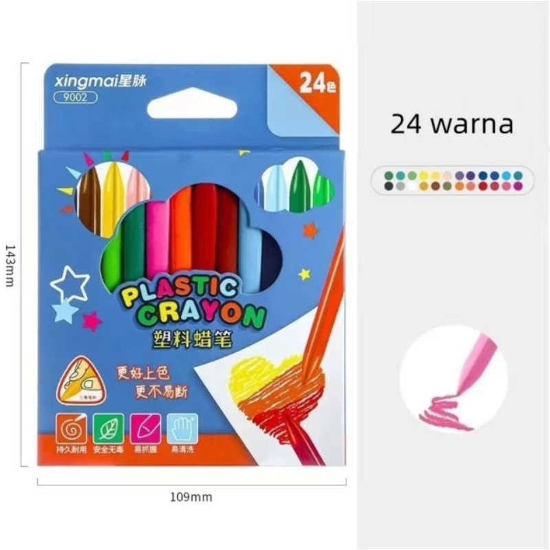 

(RGZ) KRAYON MEWARNAI 24PCS / CRAYON SET 24PCS / ALAT MEWARNAI / PENSIL WARNA CRAYON / KRAYON MEWARNAI GAMBAR