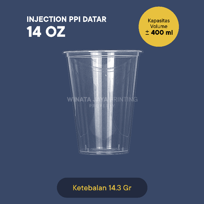 SABLON CUP PP INJECTION 14 OZ (400 ML) + TUTUP