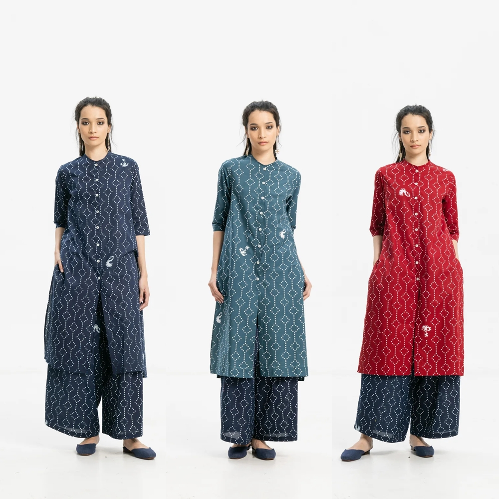 Baju Panjang Nitik Ayam Sejauh Mata Memandang Hand Stamped Batik