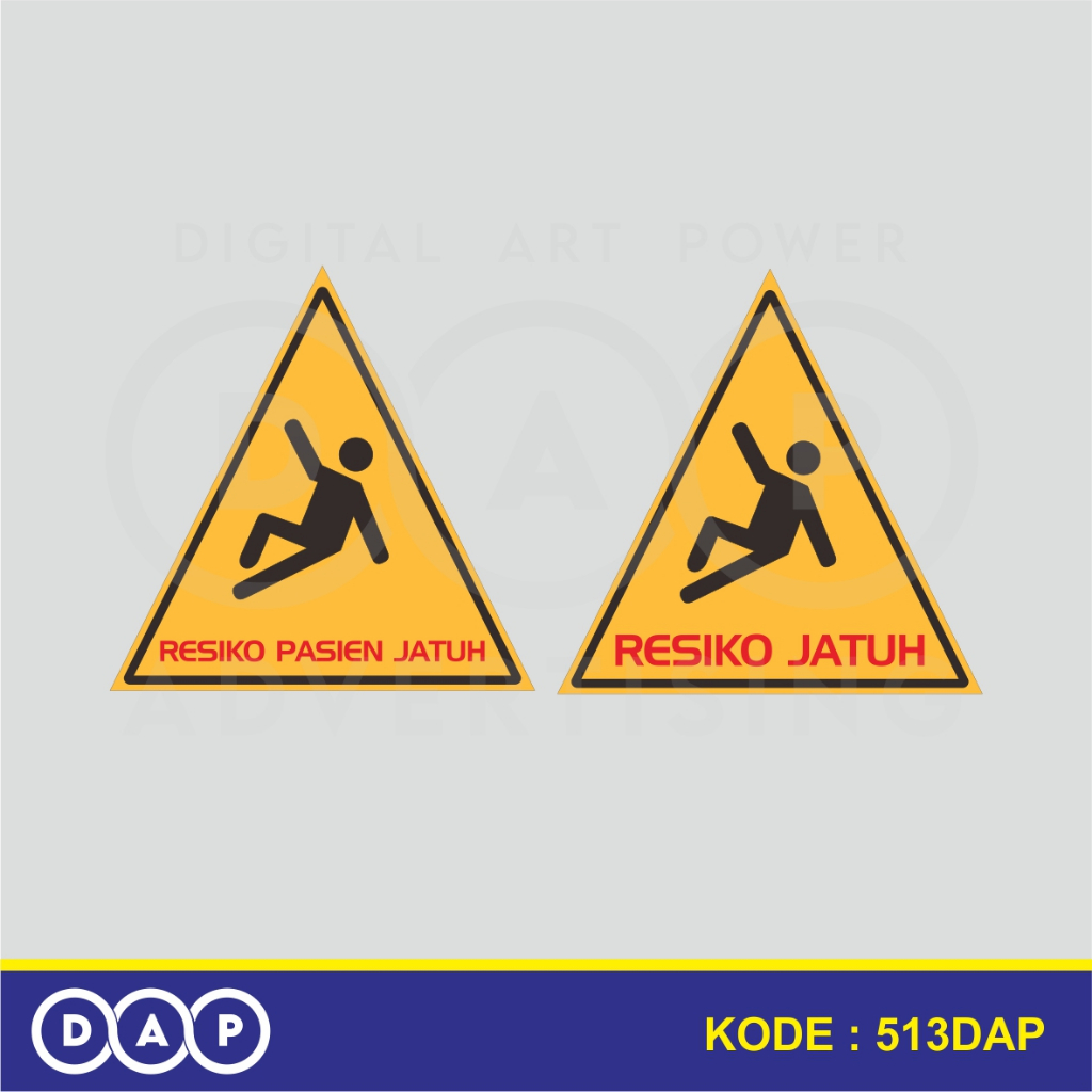 

513 - STIKER PERINGATAN RESIKO JATUH - 20 X 20 CM - VINYL - TERBAIK