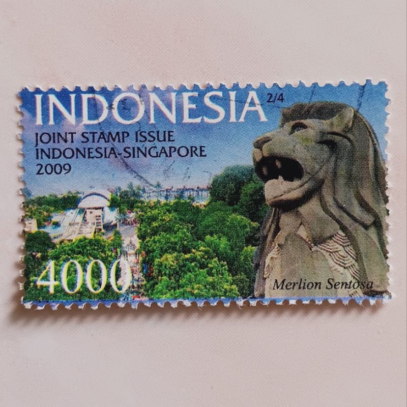 

(AA) Perangko Indonesia 2009 Penerbitan Bersama Indonesia - Singapore 4.000 rupiah Used